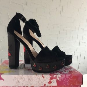 Velvet Black Chinese Laundry Heels